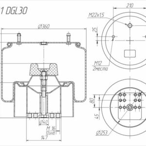 Bombona (pistón plástico) R4881DGL30 (CONTITECH 4881NP30)