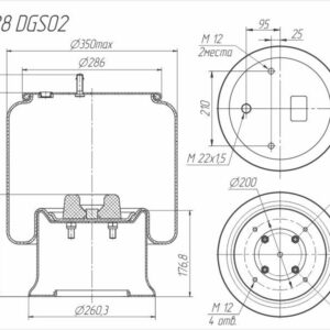 Bombona (pistón metálico) R4028DGS02 (CONTITECH 4028NP02)
