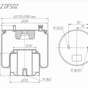 Bombona (pistón metálico) R4862DFS02 (CONTITECH 4862N1P02)
